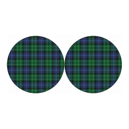 Knitted Scottish Plaid Print Car Coasters