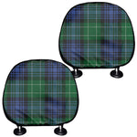 Knitted Scottish Plaid Print Car Headrest Covers