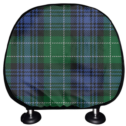 Knitted Scottish Plaid Print Car Headrest Covers