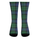 Knitted Scottish Plaid Print Crew Socks