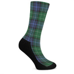 Knitted Scottish Plaid Print Crew Socks
