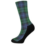 Knitted Scottish Plaid Print Crew Socks