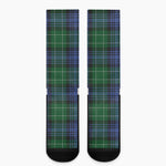 Knitted Scottish Plaid Print Crew Socks