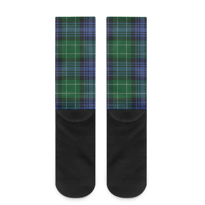 Knitted Scottish Plaid Print Crew Socks
