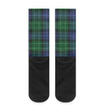 Knitted Scottish Plaid Print Crew Socks