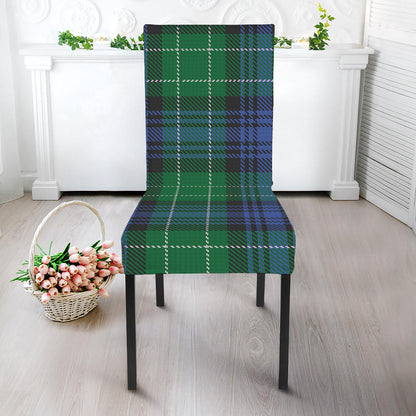 Knitted Scottish Plaid Print Dining Chair Slipcover