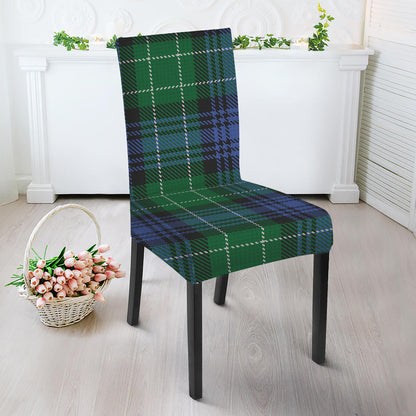 Knitted Scottish Plaid Print Dining Chair Slipcover