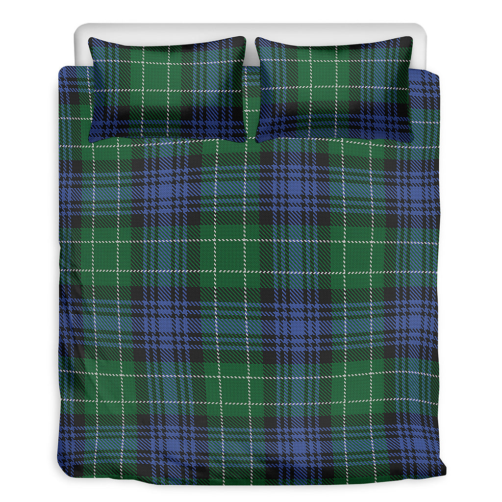 Knitted Scottish Plaid Print Duvet Cover Bedding Set