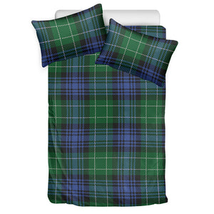 Knitted Scottish Plaid Print Duvet Cover Bedding Set