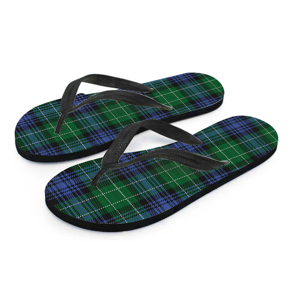Knitted Scottish Plaid Print Flip Flops