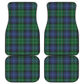 Knitted Scottish Plaid Print Front and Back Car Floor Mats