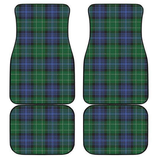 Knitted Scottish Plaid Print Front and Back Car Floor Mats