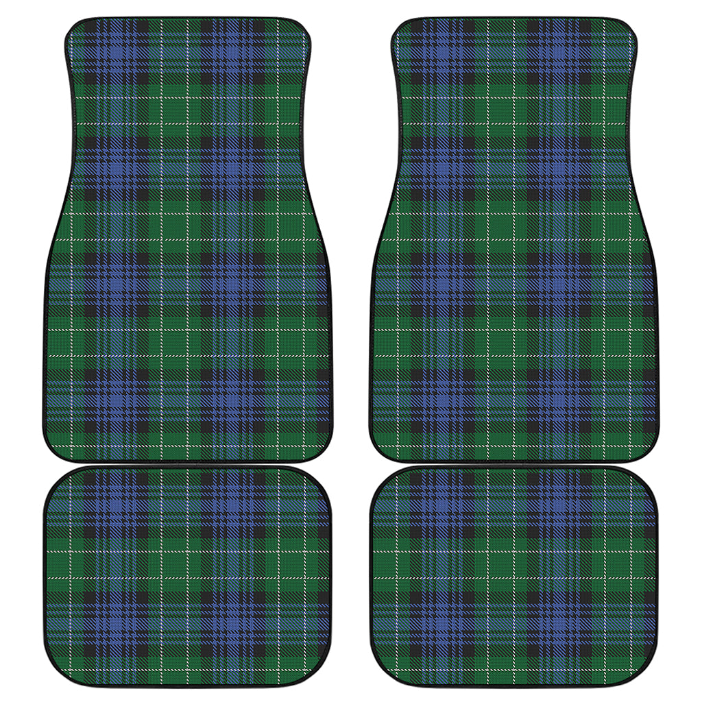 Knitted Scottish Plaid Print Front and Back Car Floor Mats