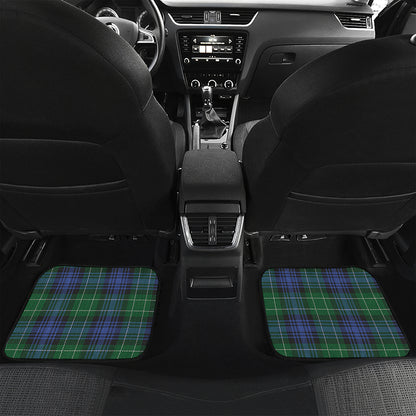 Knitted Scottish Plaid Print Front and Back Car Floor Mats