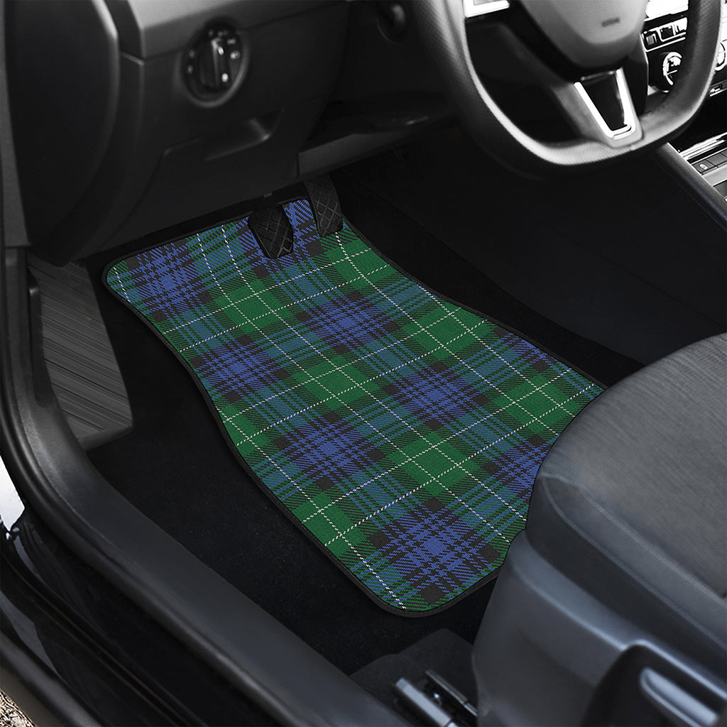 Knitted Scottish Plaid Print Front and Back Car Floor Mats