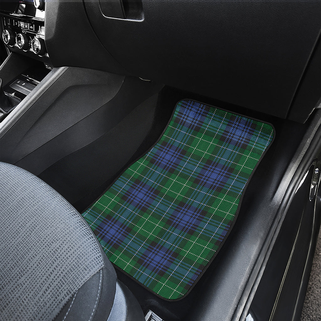 Knitted Scottish Plaid Print Front and Back Car Floor Mats