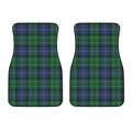 Knitted Scottish Plaid Print Front Car Floor Mats