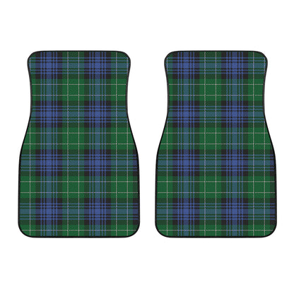 Knitted Scottish Plaid Print Front Car Floor Mats