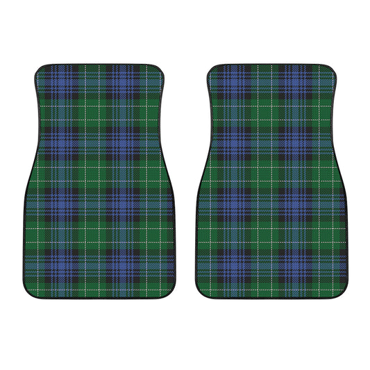 Knitted Scottish Plaid Print Front Car Floor Mats