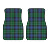 Knitted Scottish Plaid Print Front Car Floor Mats