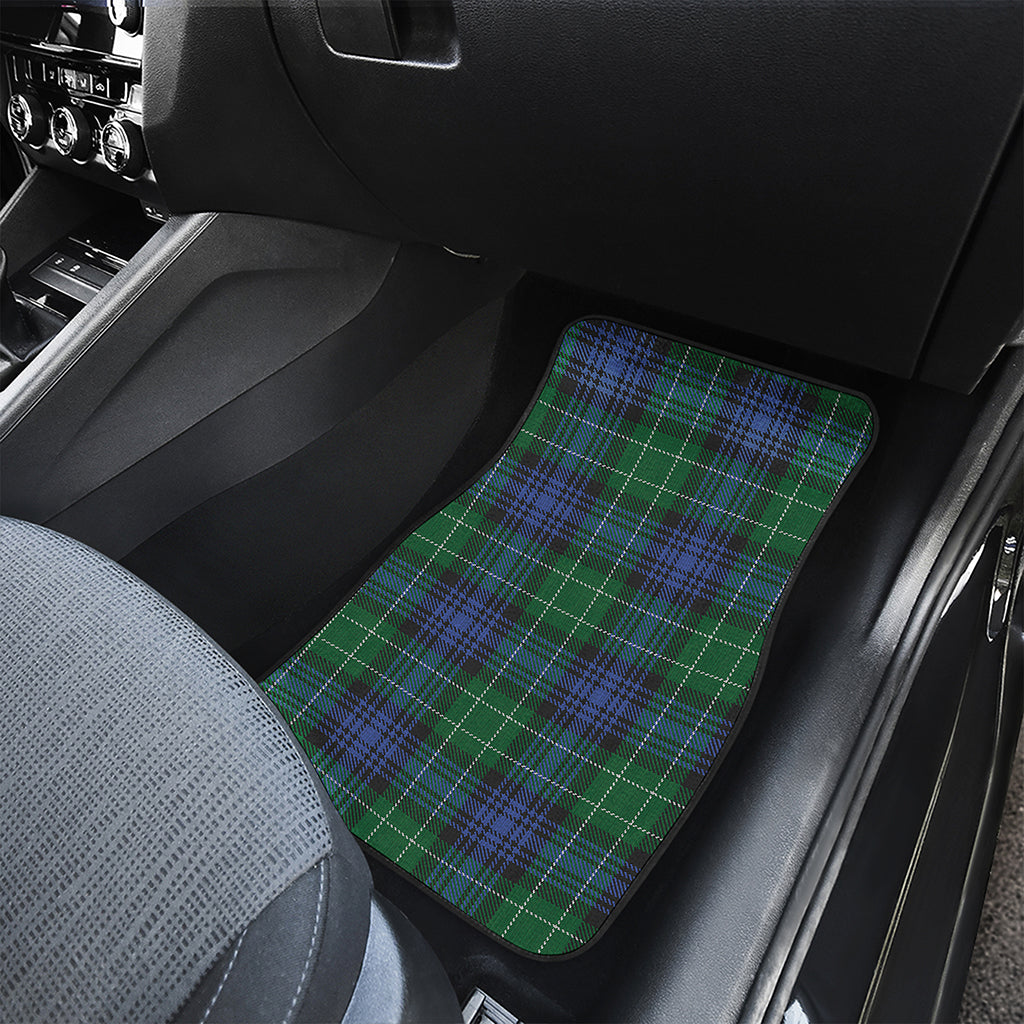Knitted Scottish Plaid Print Front Car Floor Mats