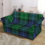 Knitted Scottish Plaid Print Loveseat Slipcover