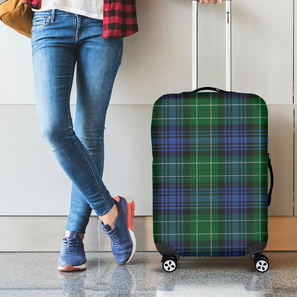 Knitted Scottish Plaid Print Luggage Cover