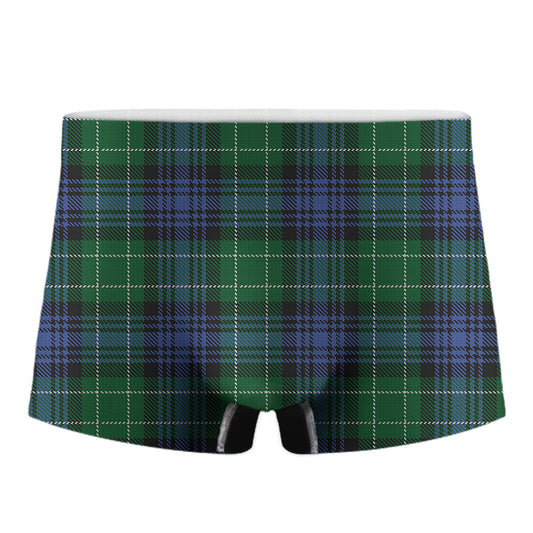 Knitted Scottish Plaid Print Men's Boxer Briefs