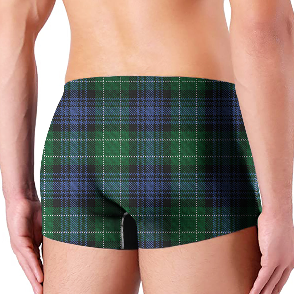 Knitted Scottish Plaid Print Men's Boxer Briefs