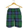 Knitted Scottish Plaid Print Men's Shorts