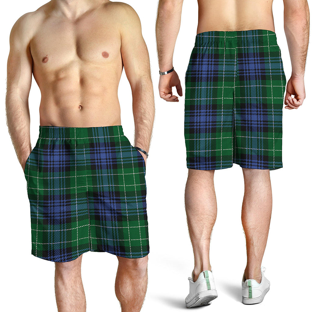 Knitted Scottish Plaid Print Men's Shorts