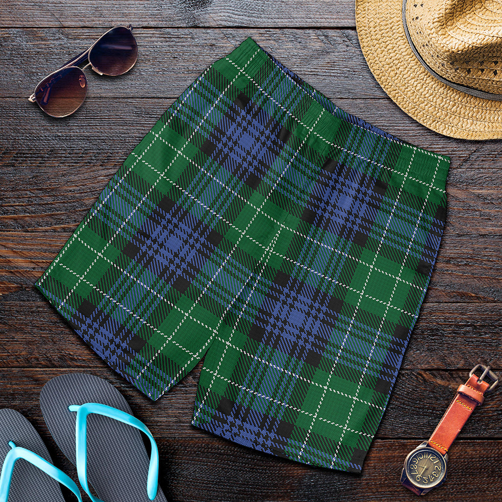 Knitted Scottish Plaid Print Men's Shorts