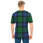 Knitted Scottish Plaid Print Men's T-Shirt