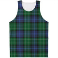 Knitted Scottish Plaid Print Men's Tank Top