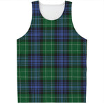 Knitted Scottish Plaid Print Men's Tank Top