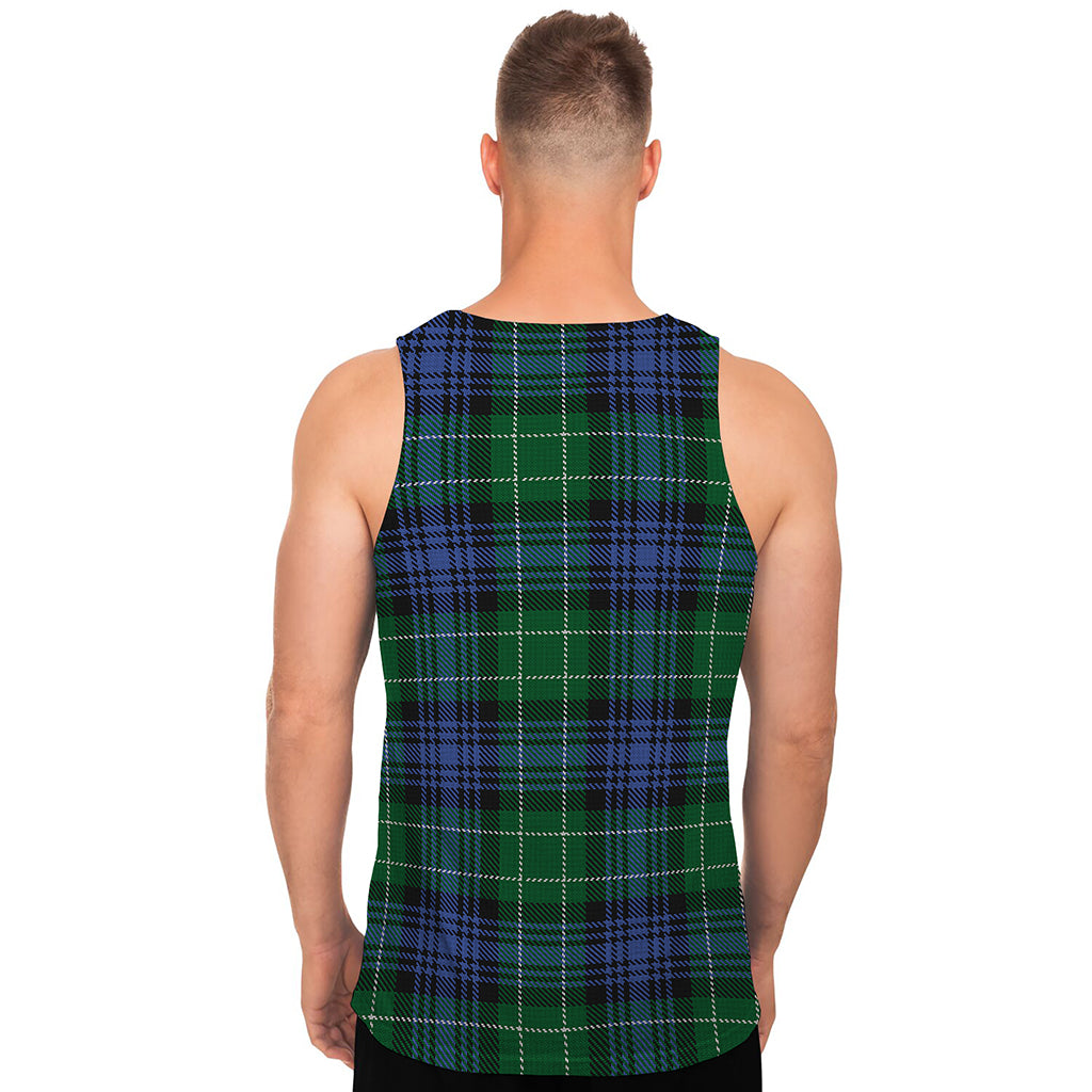Knitted Scottish Plaid Print Men's Tank Top