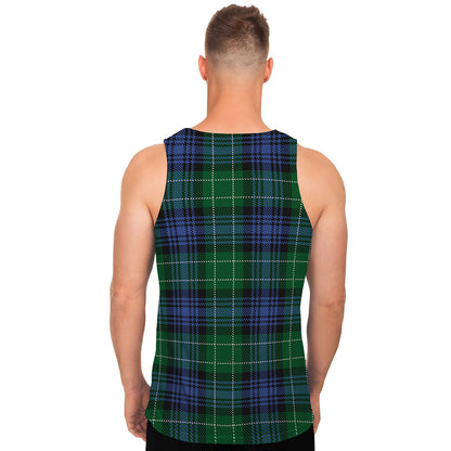 Knitted Scottish Plaid Print Men's Tank Top