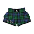 Knitted Scottish Plaid Print Muay Thai Boxing Shorts