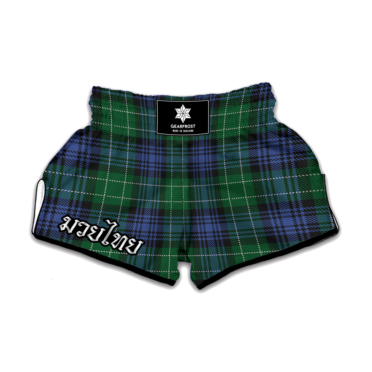 Knitted Scottish Plaid Print Muay Thai Boxing Shorts