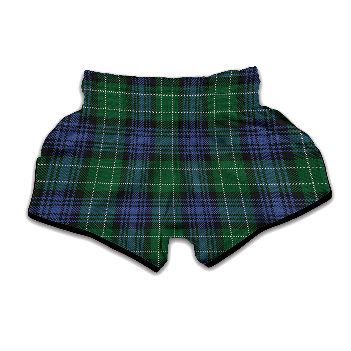 Knitted Scottish Plaid Print Muay Thai Boxing Shorts