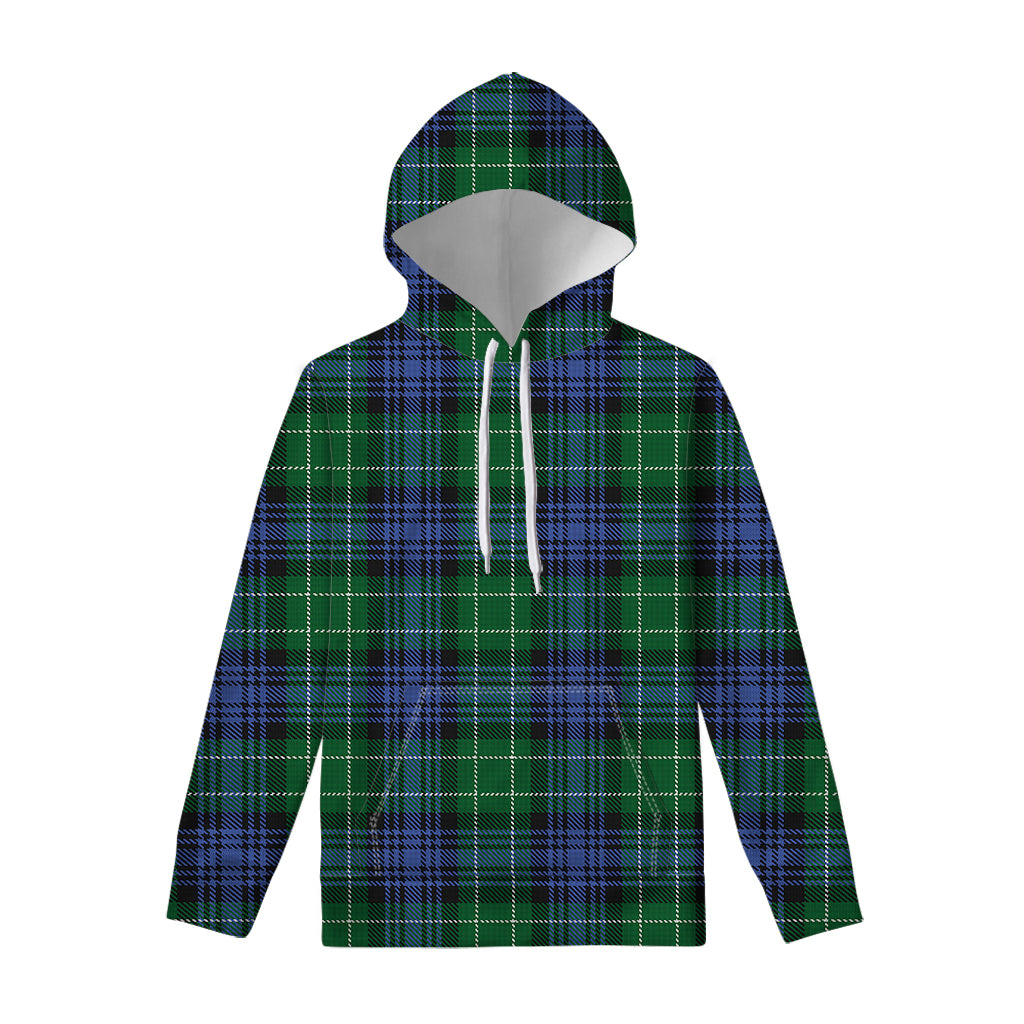Knitted Scottish Plaid Print Pullover Hoodie
