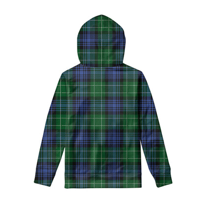 Knitted Scottish Plaid Print Pullover Hoodie