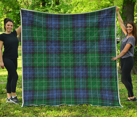 Knitted Scottish Plaid Print Quilt