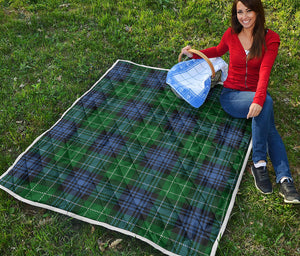 Knitted Scottish Plaid Print Quilt