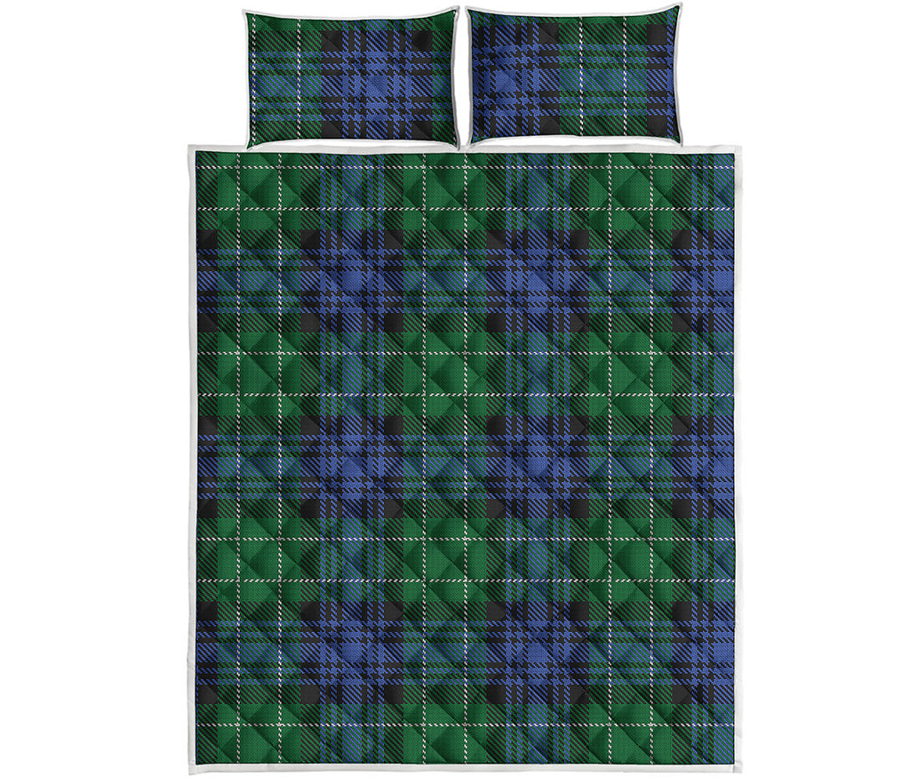 Knitted Scottish Plaid Print Quilt Bed Set