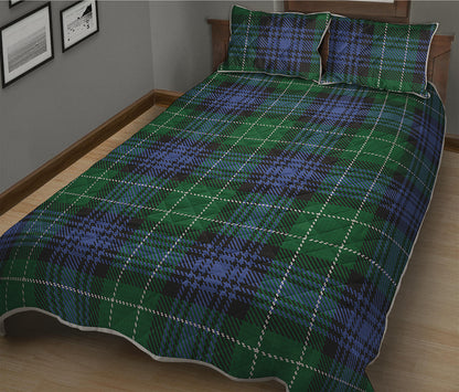 Knitted Scottish Plaid Print Quilt Bed Set