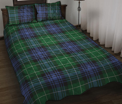 Knitted Scottish Plaid Print Quilt Bed Set