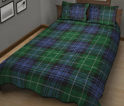 Knitted Scottish Plaid Print Quilt Bed Set