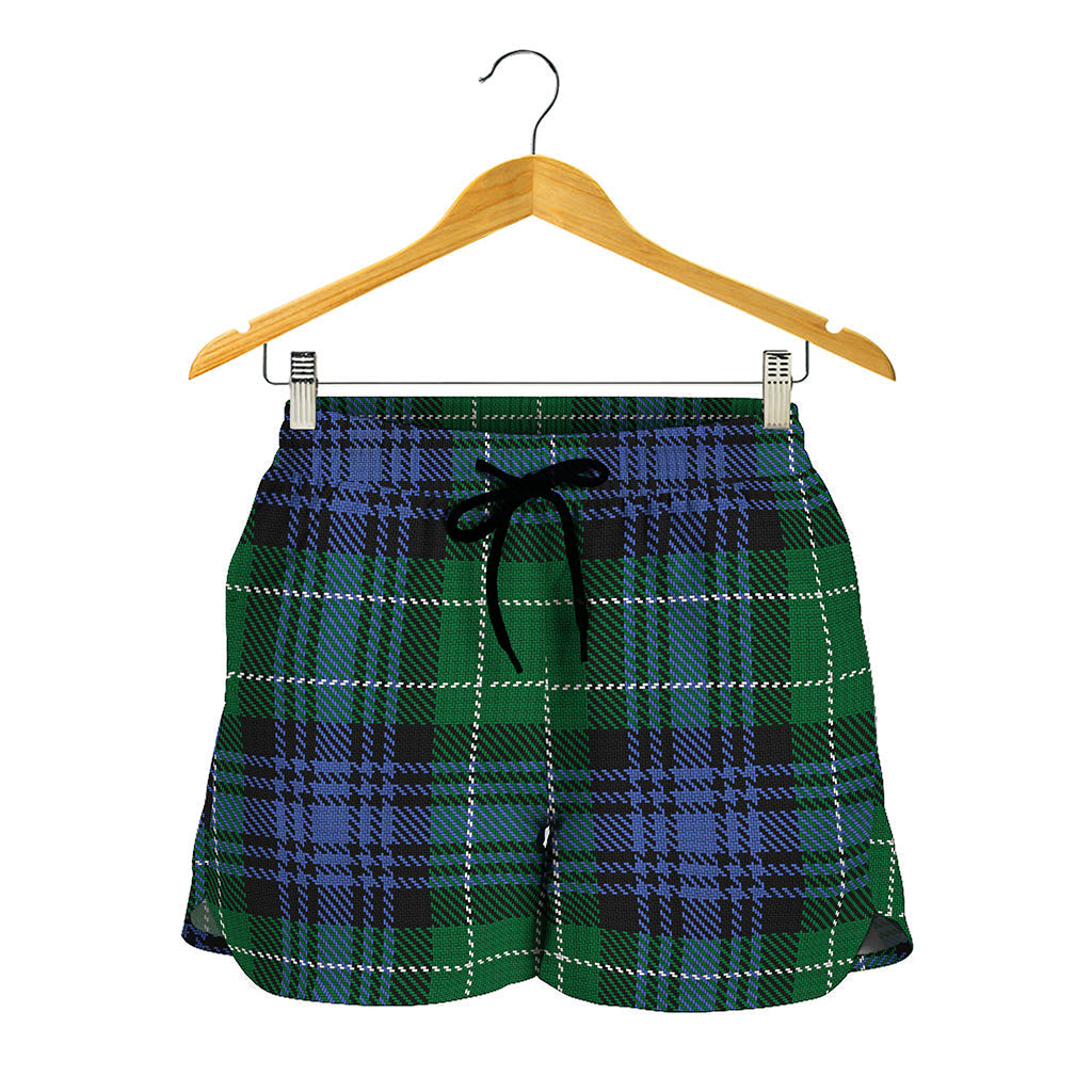 Knitted Scottish Plaid Print Women's Shorts