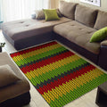 Knitted Style Reggae Pattern Print Floor Mat